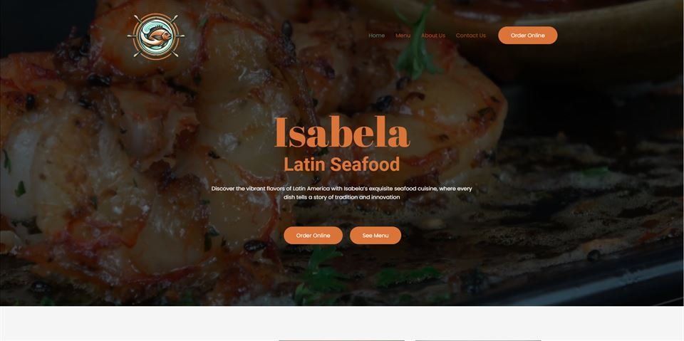 Isabela Latin Seafood website